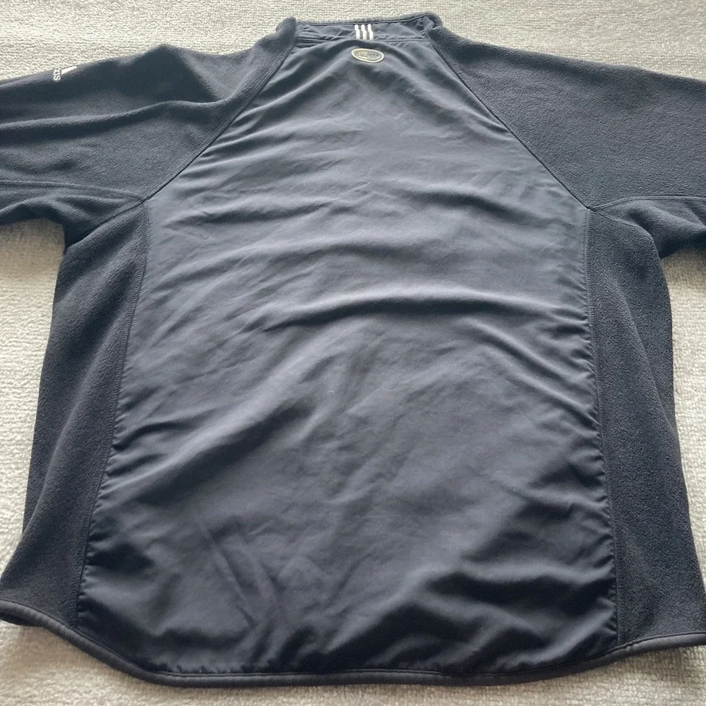 Adidas Golf Full Zip Fleece‎ Jacket Mens Large Black Lightweight